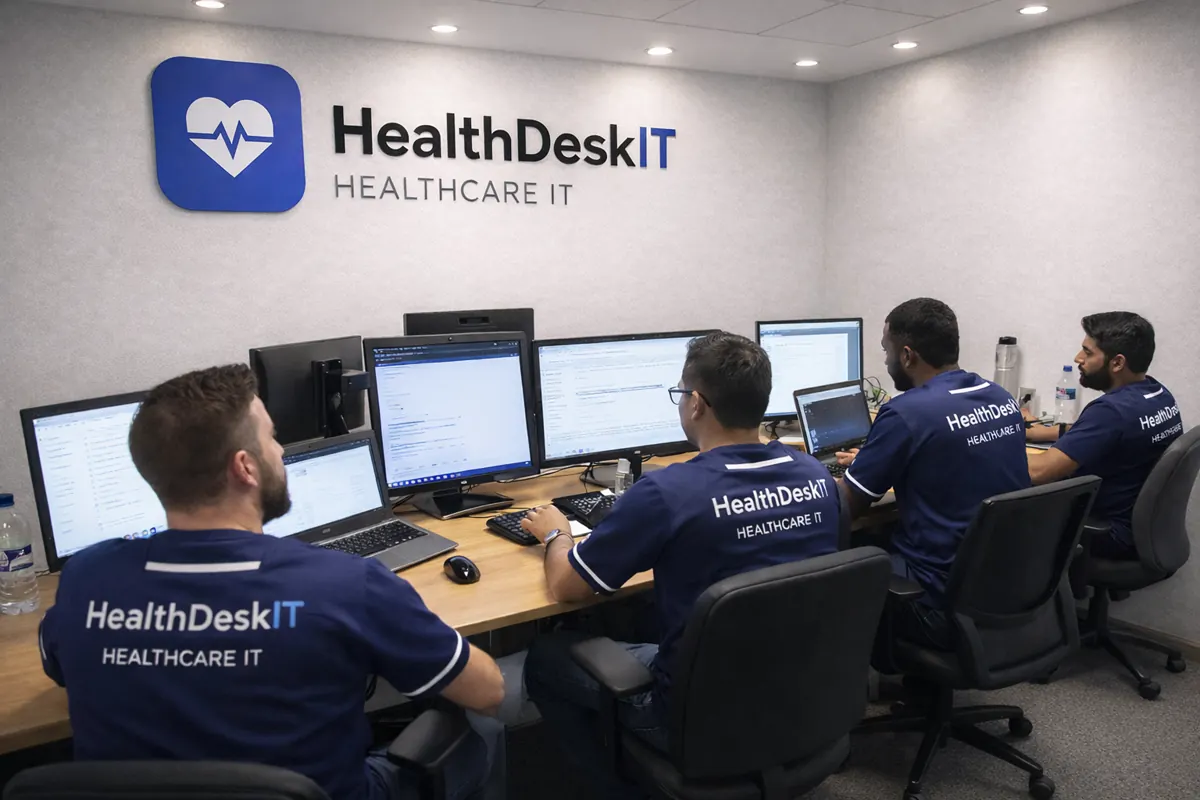 HealthDesk IT support team in New Jersey providing coordinated healthcare IT support