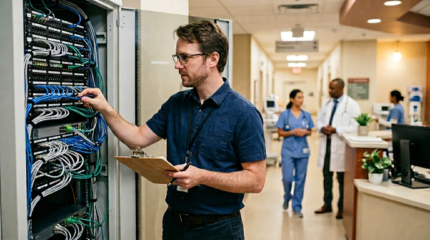 Healthcare staff onboarding and IT coordination in a medical practice